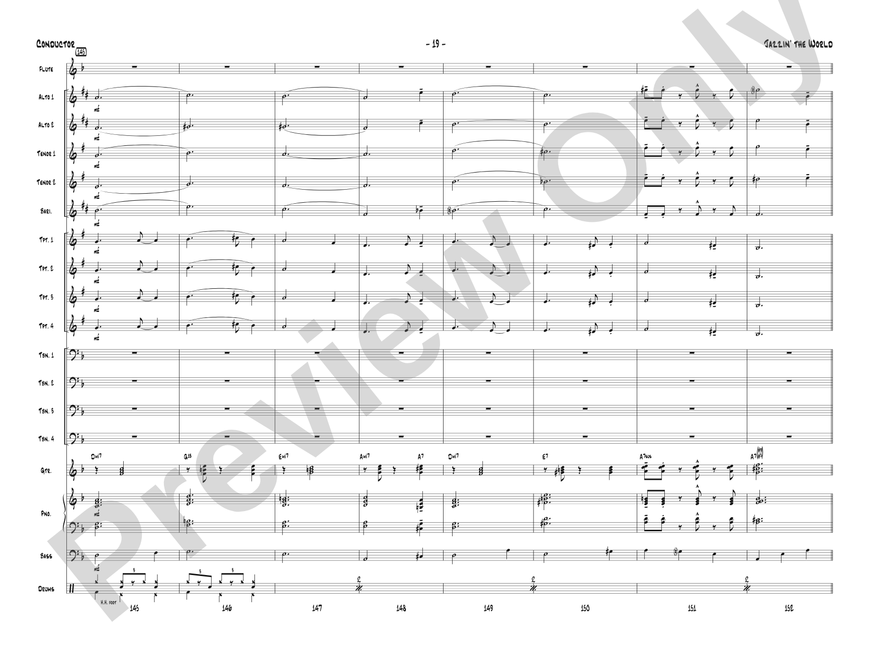 Jazzin' the World: Score