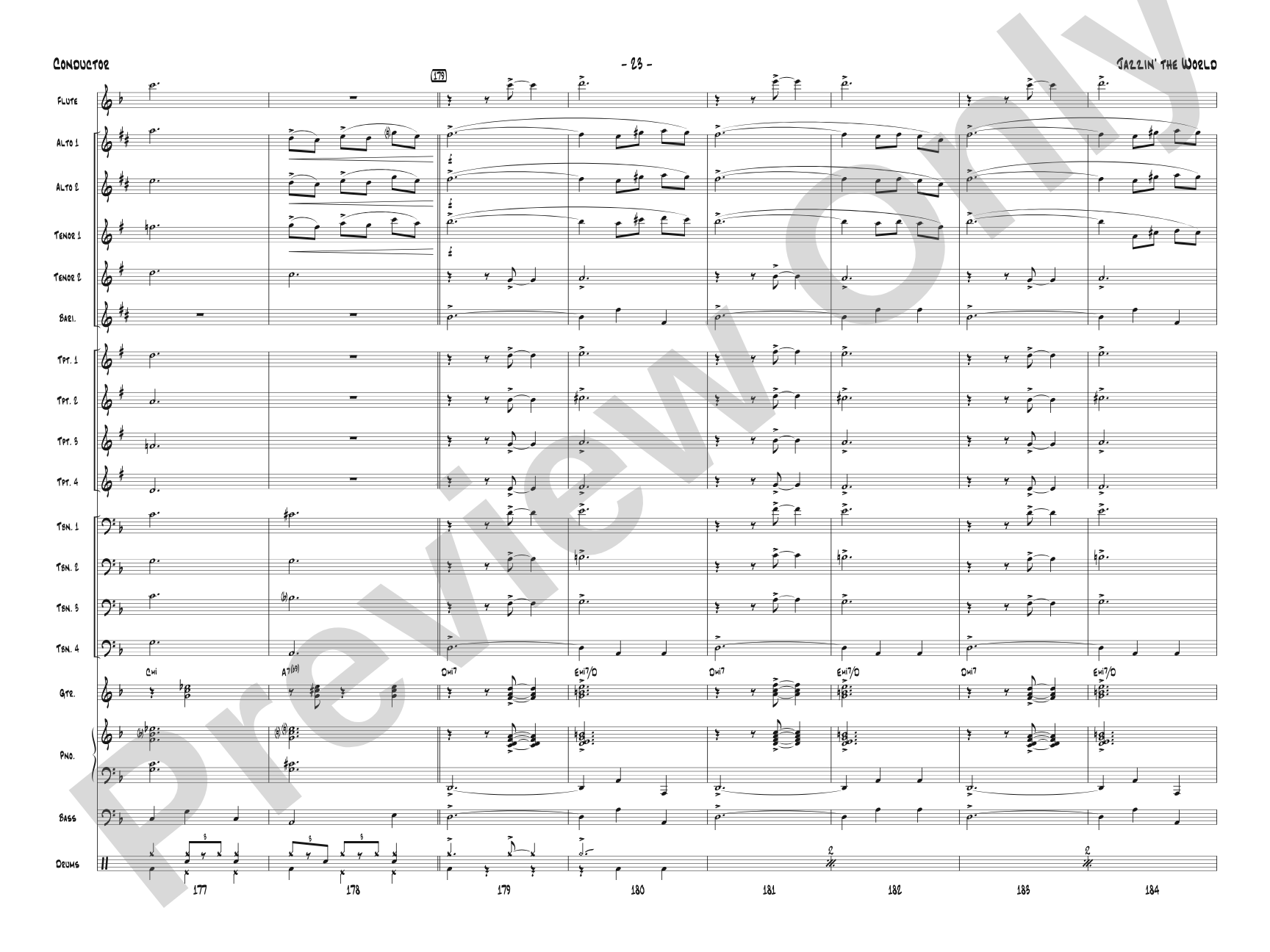 Jazzin' the World: Score