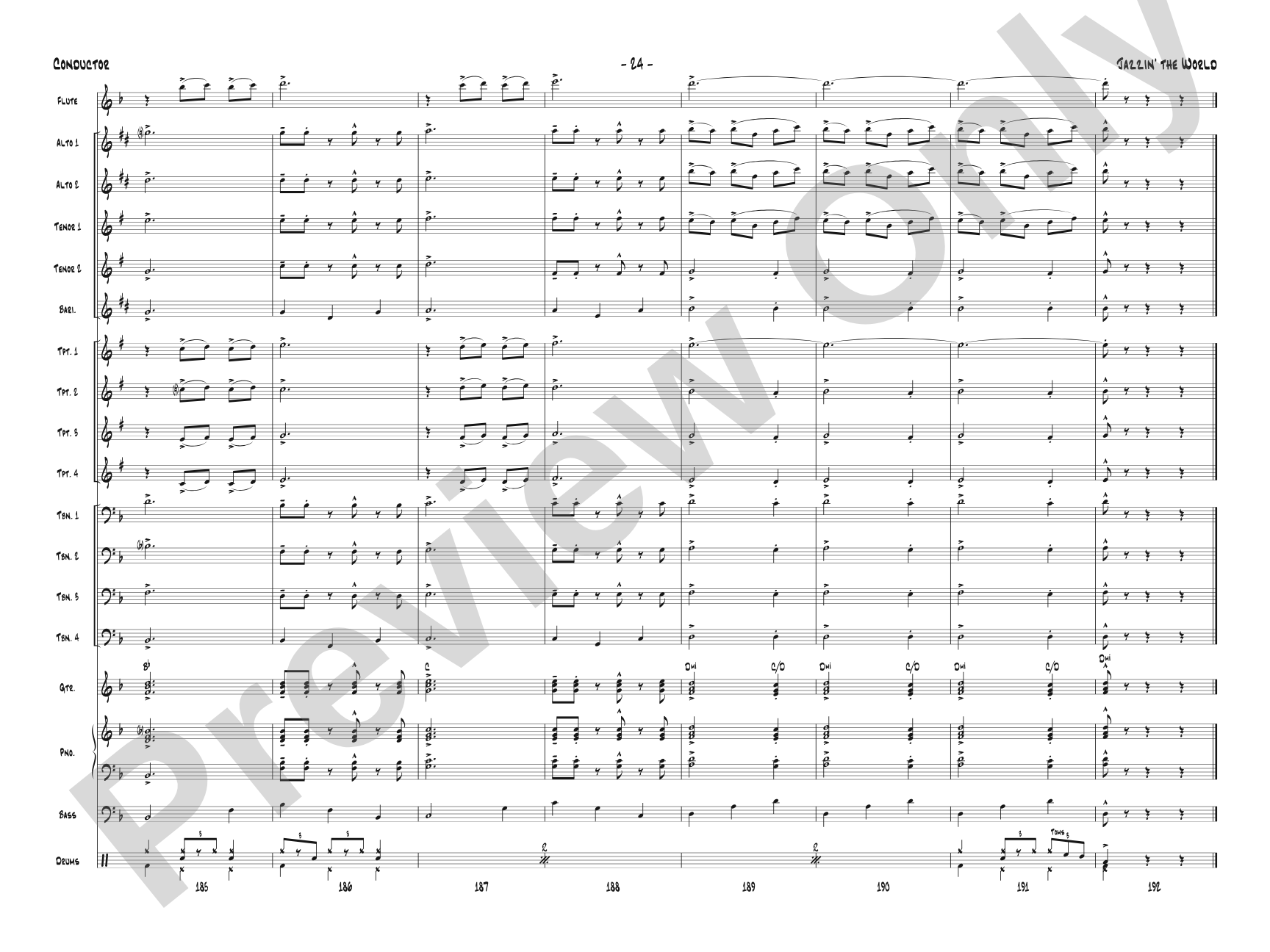 Jazzin' the World: Score