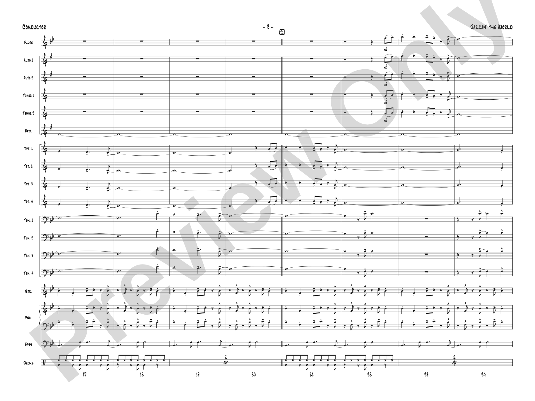 Jazzin' the World: Score