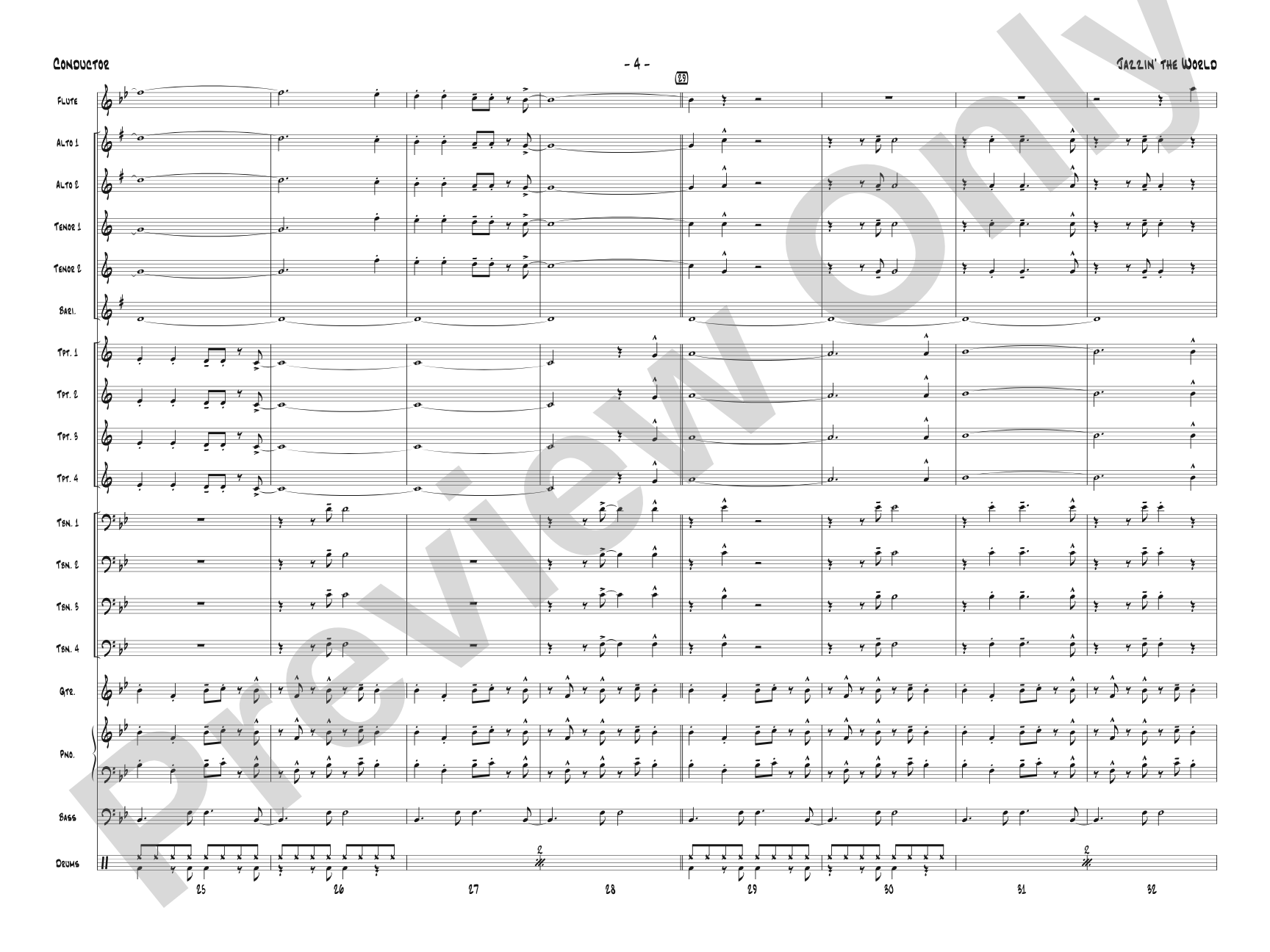 Jazzin' the World: Score