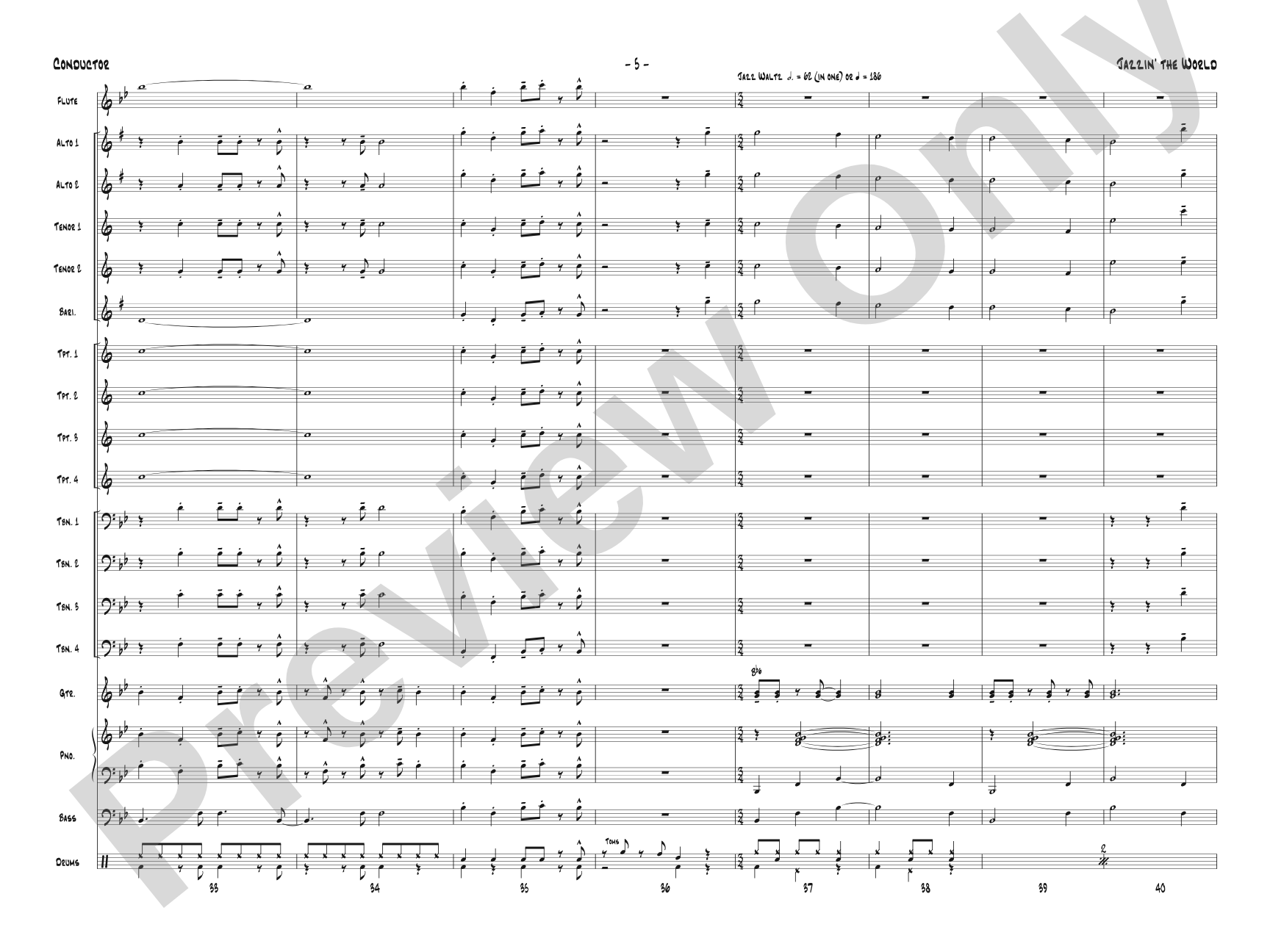 Jazzin' the World: Score