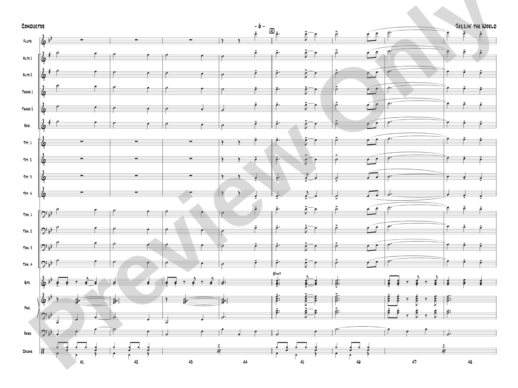 Jazzin' the World: Score