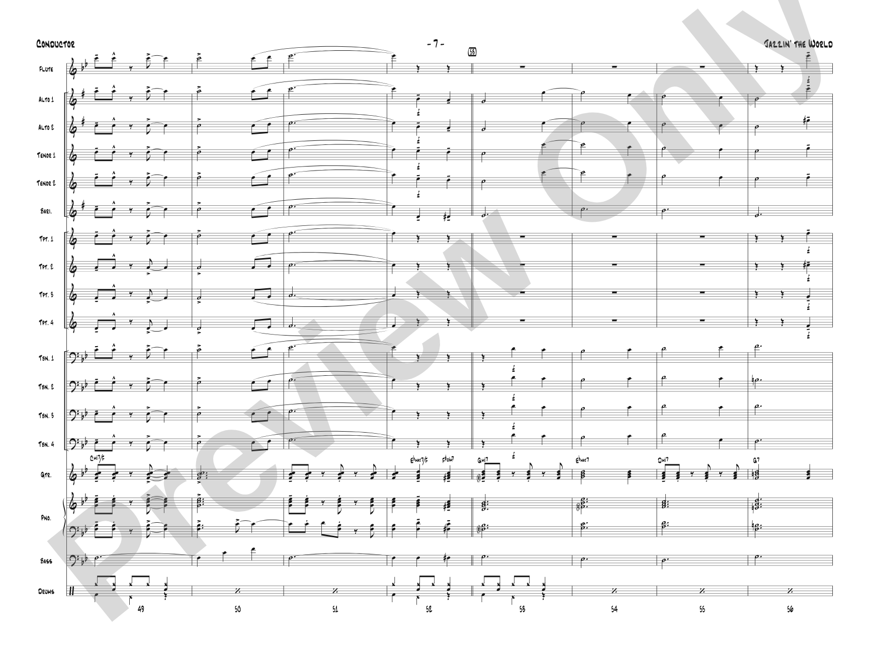 Jazzin' the World: Score