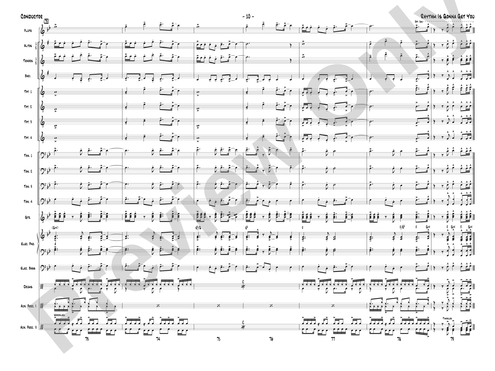 Rhythm Is Gonna Get You: Jazz Ensemble Conductor Score & Parts