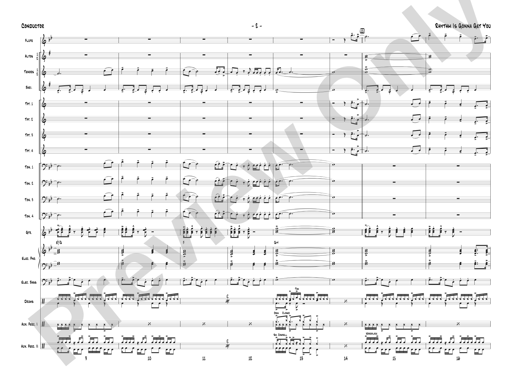 Rhythm Is Gonna Get You: Jazz Ensemble Conductor Score & Parts