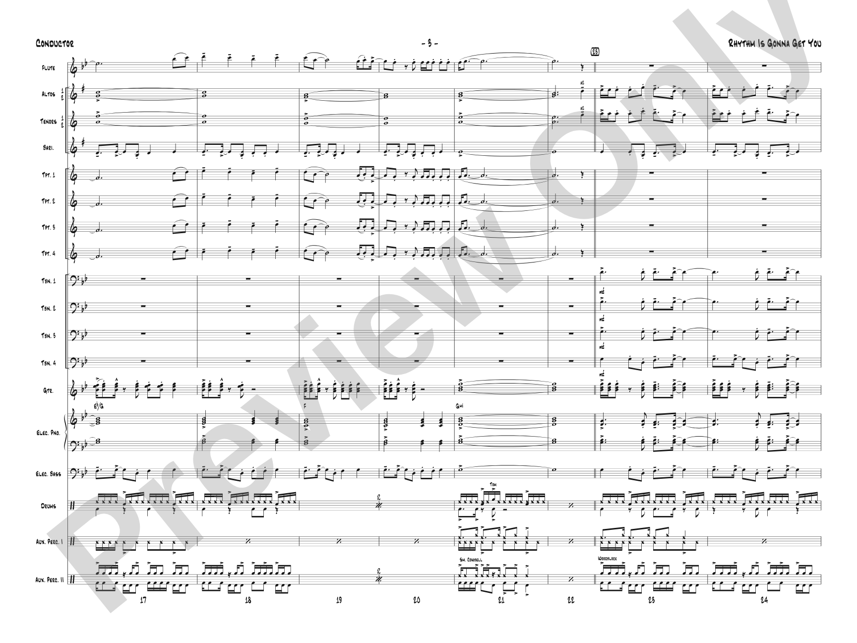 Rhythm Is Gonna Get You: Jazz Ensemble Conductor Score & Parts