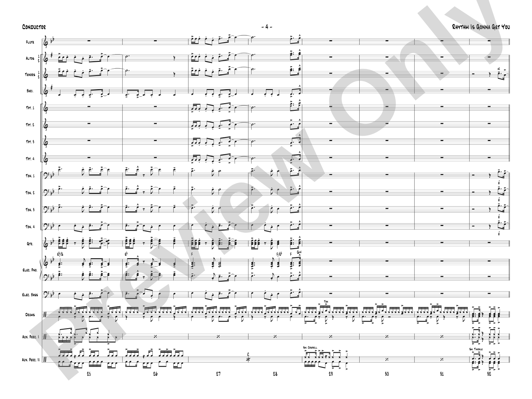 Rhythm Is Gonna Get You: Jazz Ensemble Conductor Score & Parts