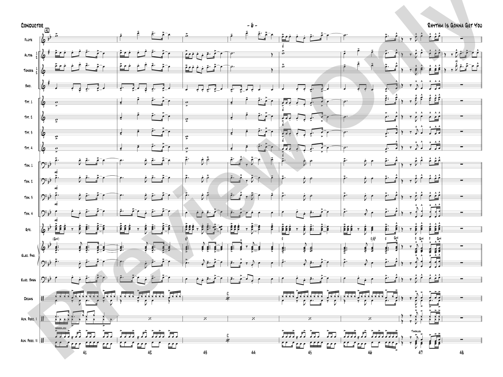 Rhythm Is Gonna Get You: Jazz Ensemble Conductor Score & Parts