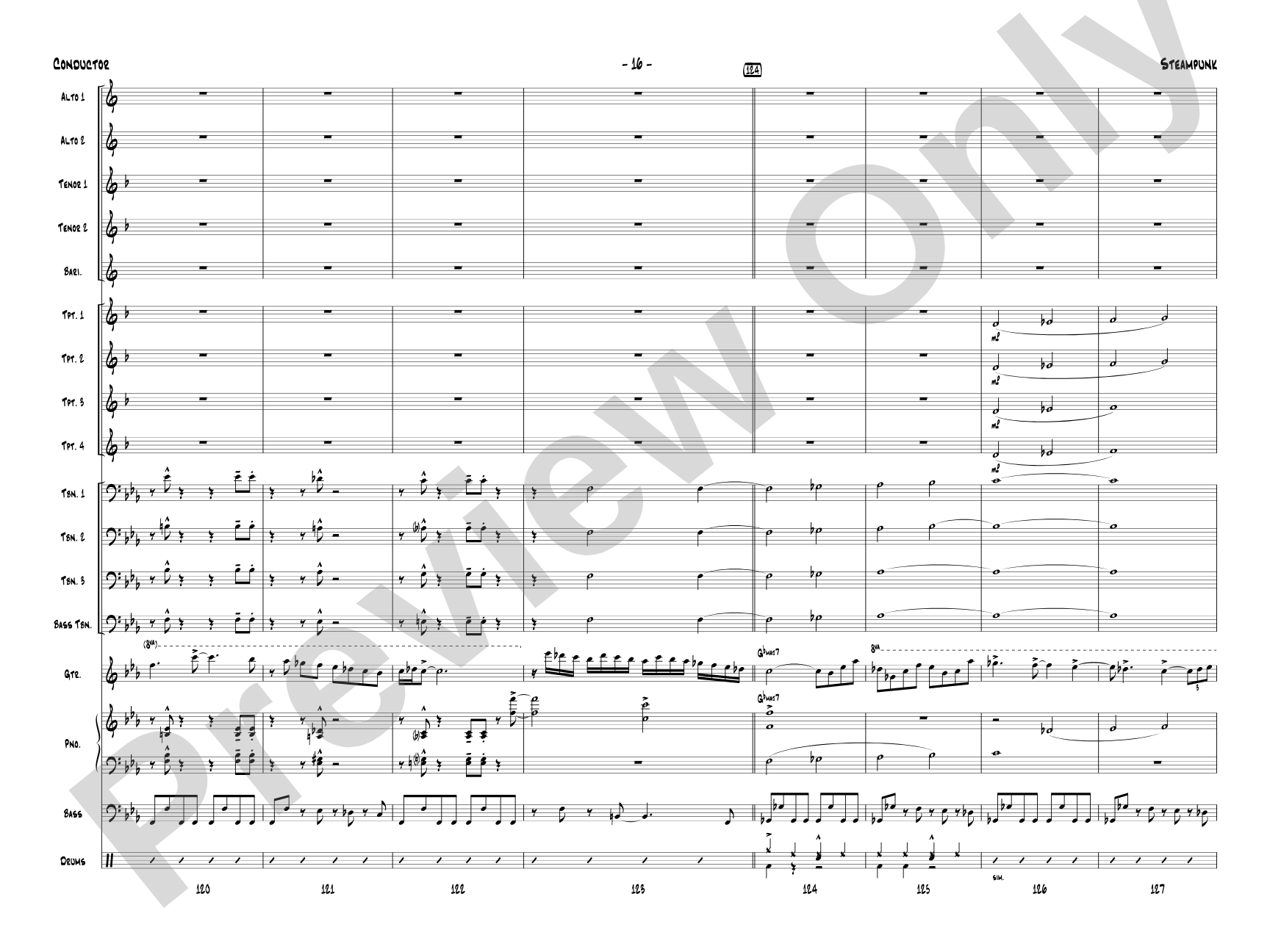 Steampunk: Jazz Ensemble Conductor Score & Parts