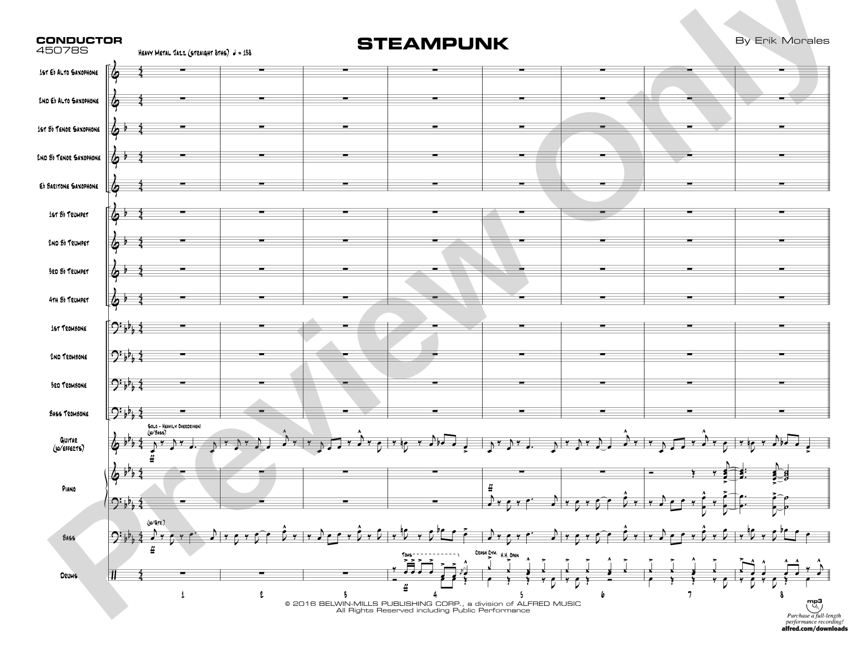 Steampunk: Jazz Ensemble Conductor Score & Parts