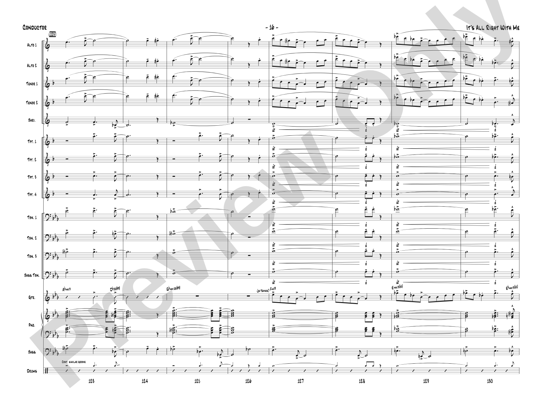 It's All Right with Me: Jazz Ensemble Conductor Score & Parts