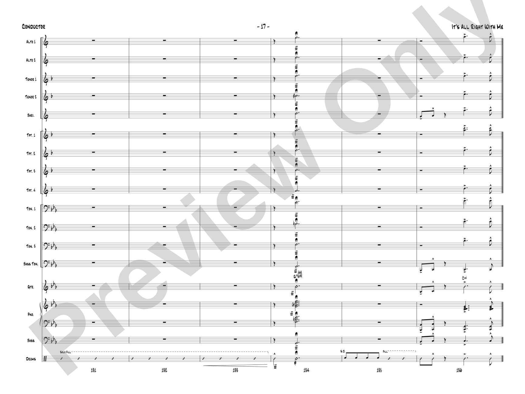 It's All Right with Me: Jazz Ensemble Conductor Score & Parts