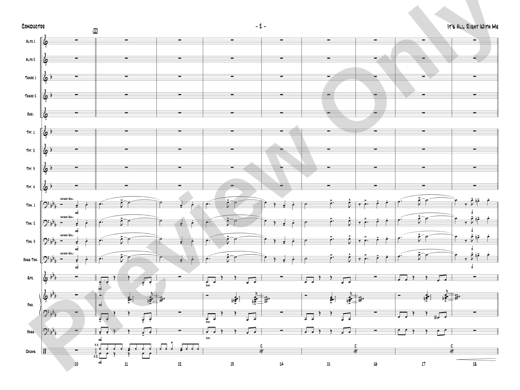 It's All Right with Me: Jazz Ensemble Conductor Score & Parts