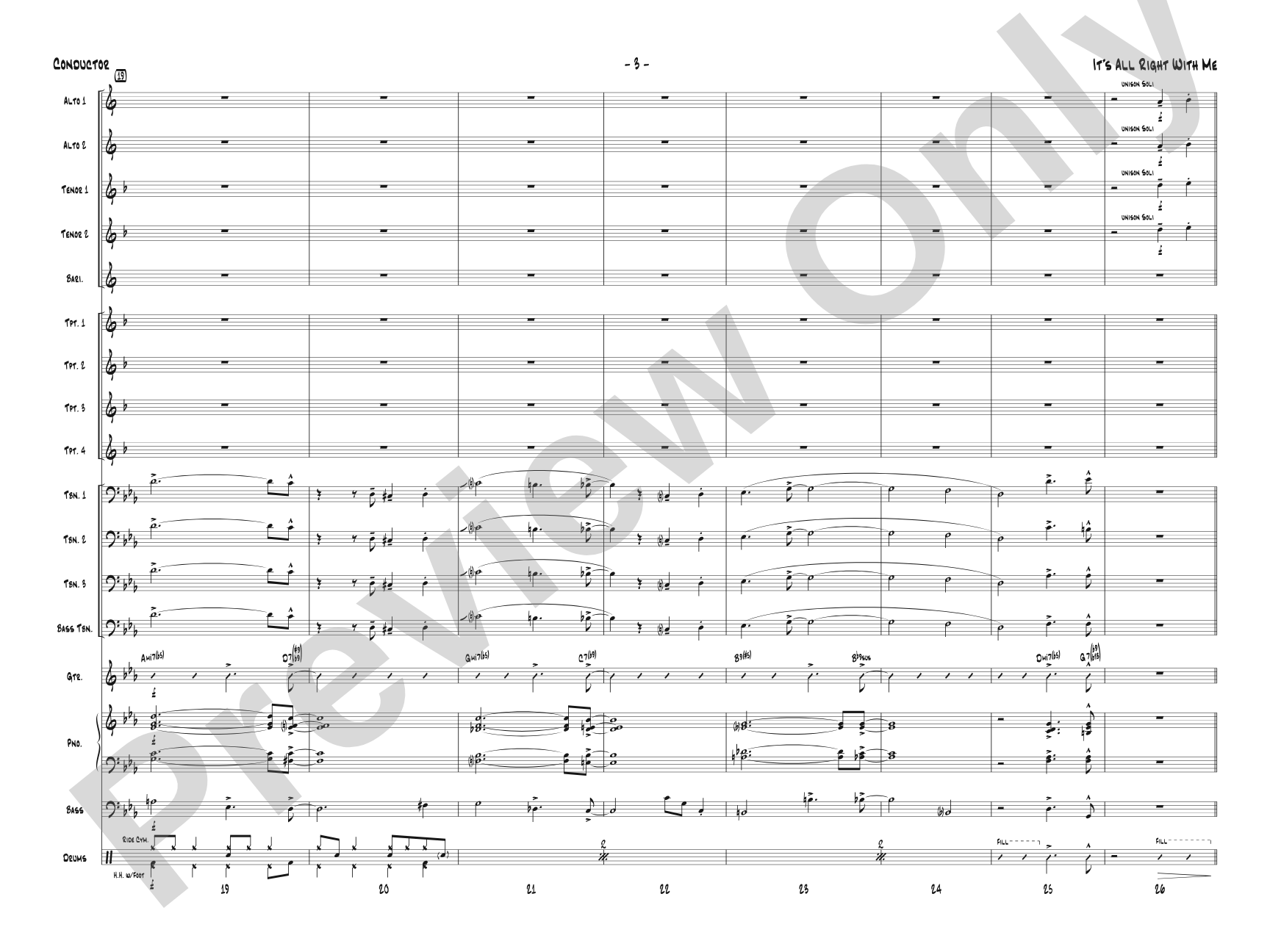 It's All Right with Me: Jazz Ensemble Conductor Score & Parts