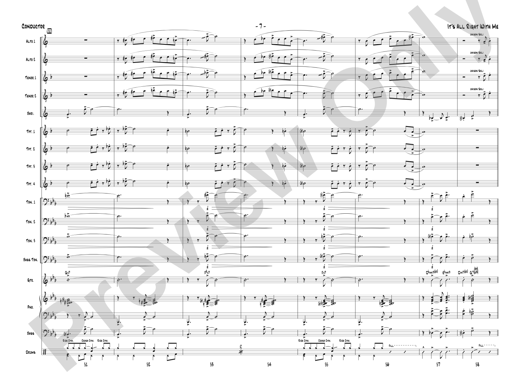 It's All Right with Me: Jazz Ensemble Conductor Score & Parts