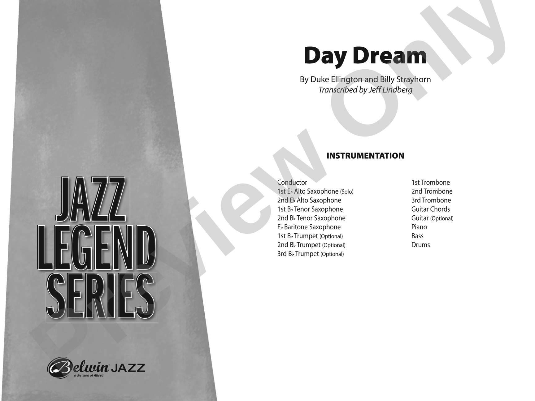 Day Dream: Jazz Ensemble Conductor Score & Parts