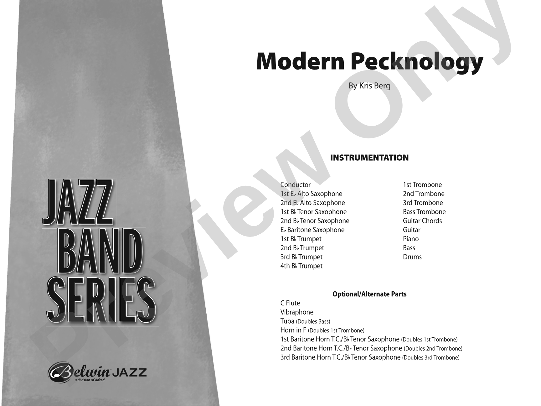 Modern Pecknology: Jazz Ensemble Conductor Score & Parts