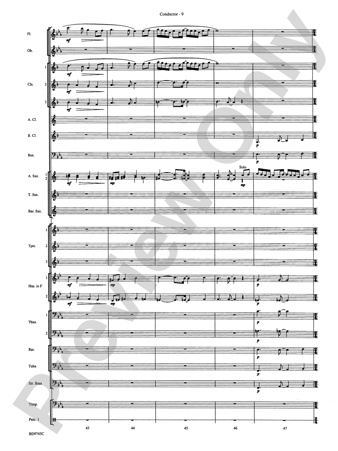 To a Distant Place: Concert Band Conductor Score & Parts
