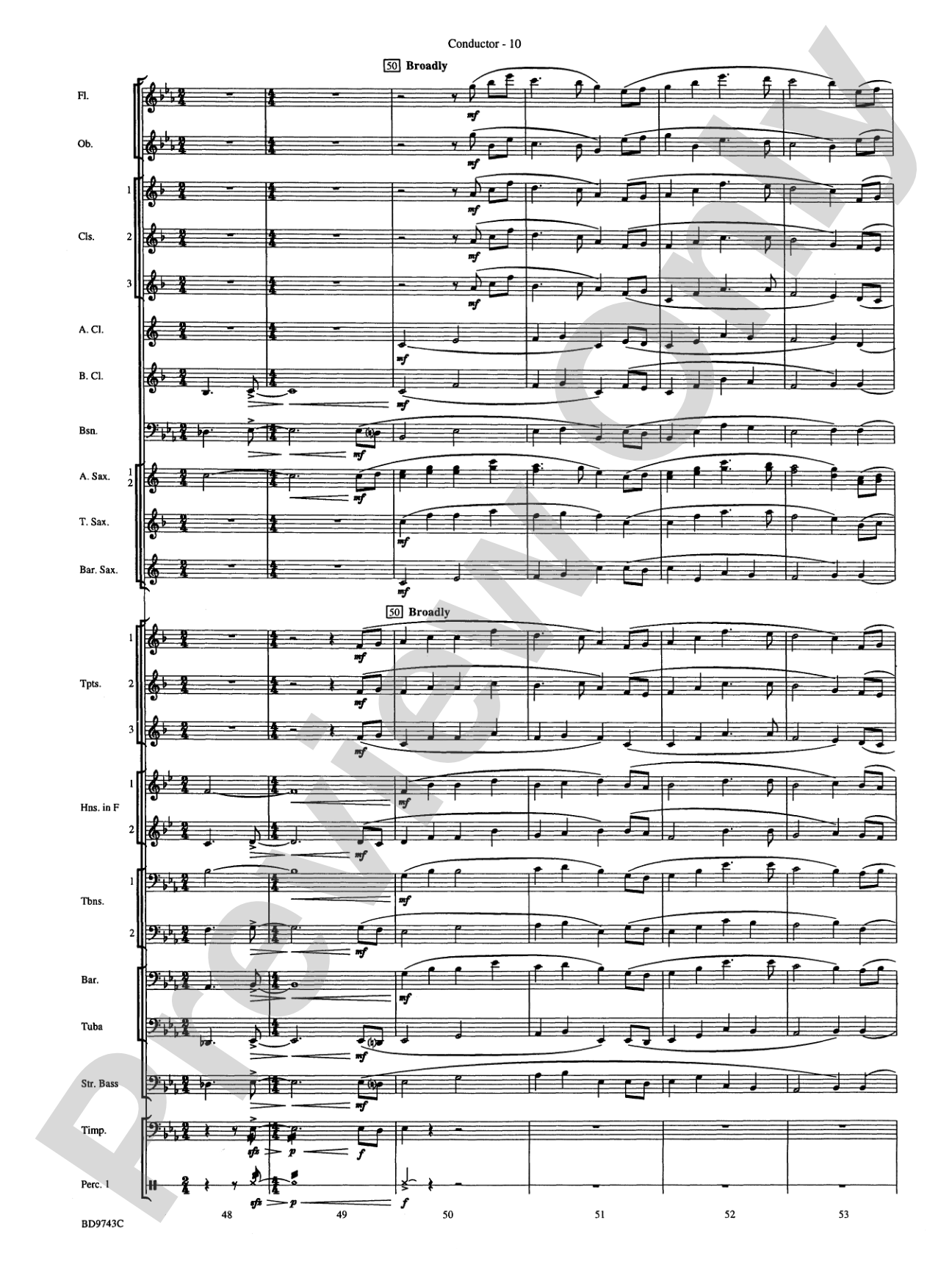 To a Distant Place: Concert Band Conductor Score & Parts