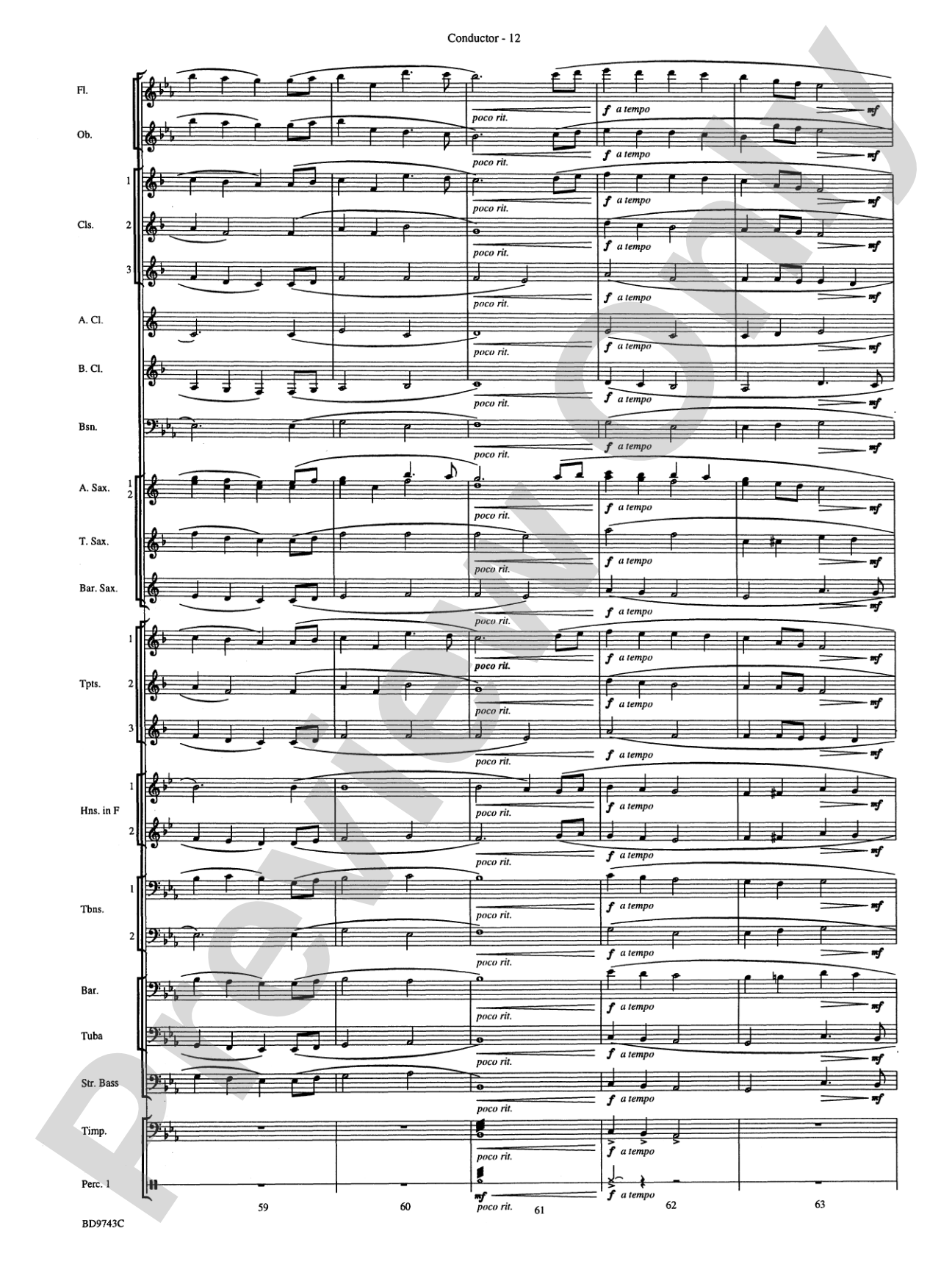 To a Distant Place: Concert Band Conductor Score & Parts