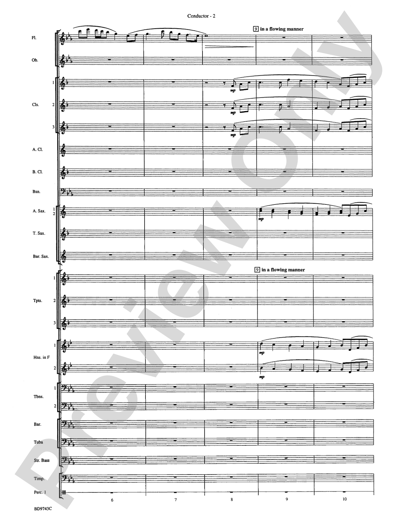 To a Distant Place: Concert Band Conductor Score & Parts