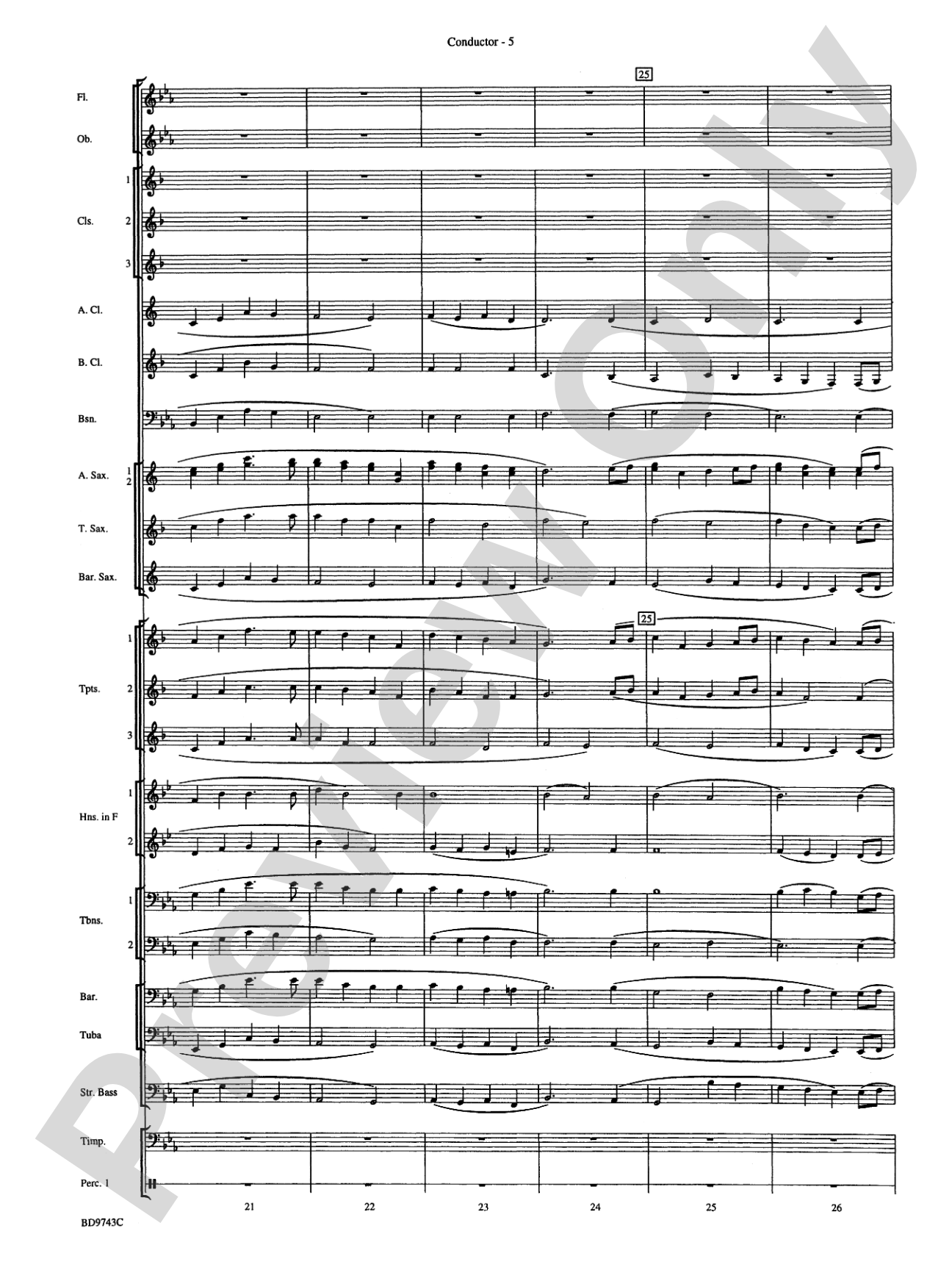 To a Distant Place: Concert Band Conductor Score & Parts