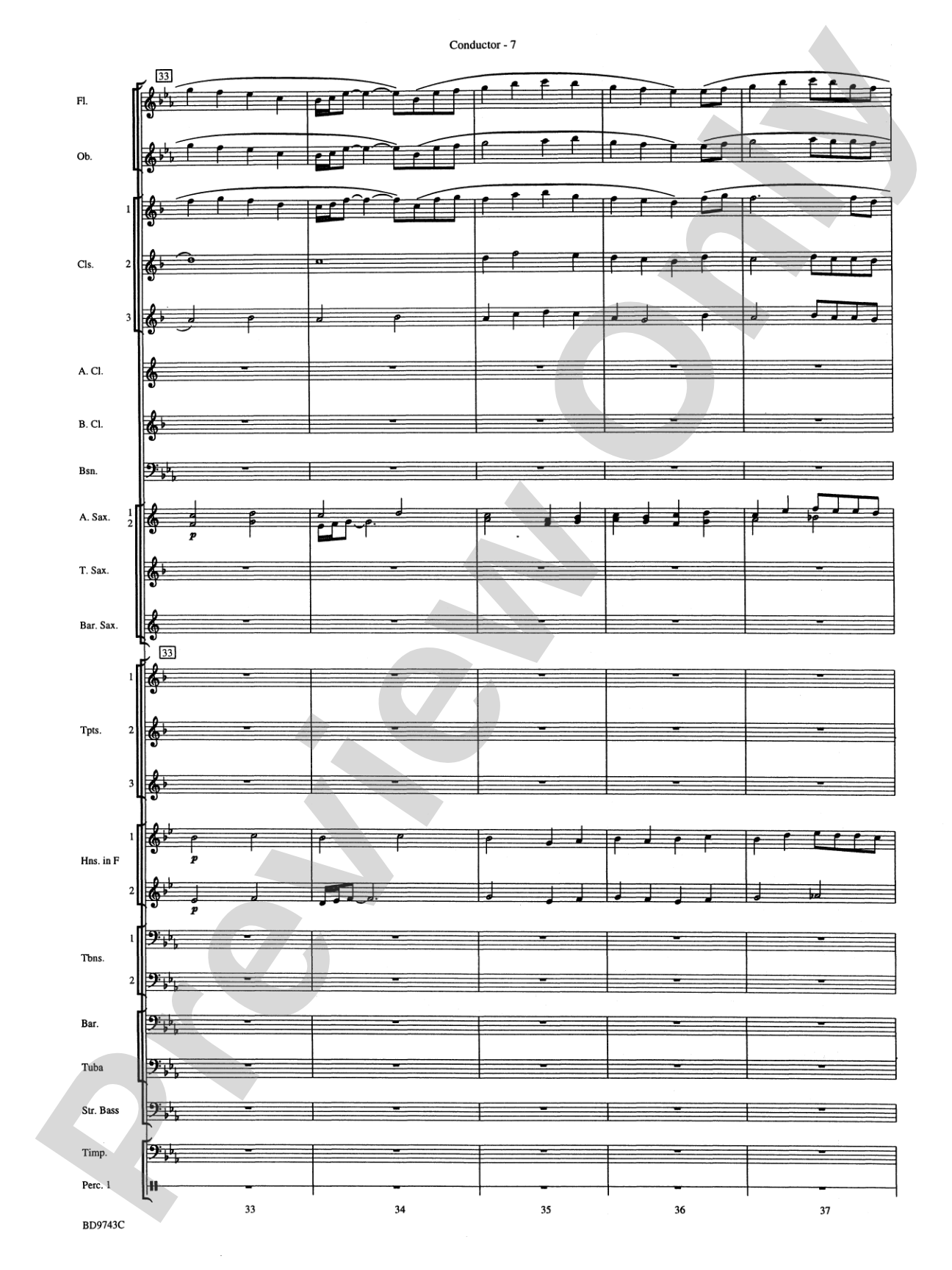 To a Distant Place: Concert Band Conductor Score & Parts