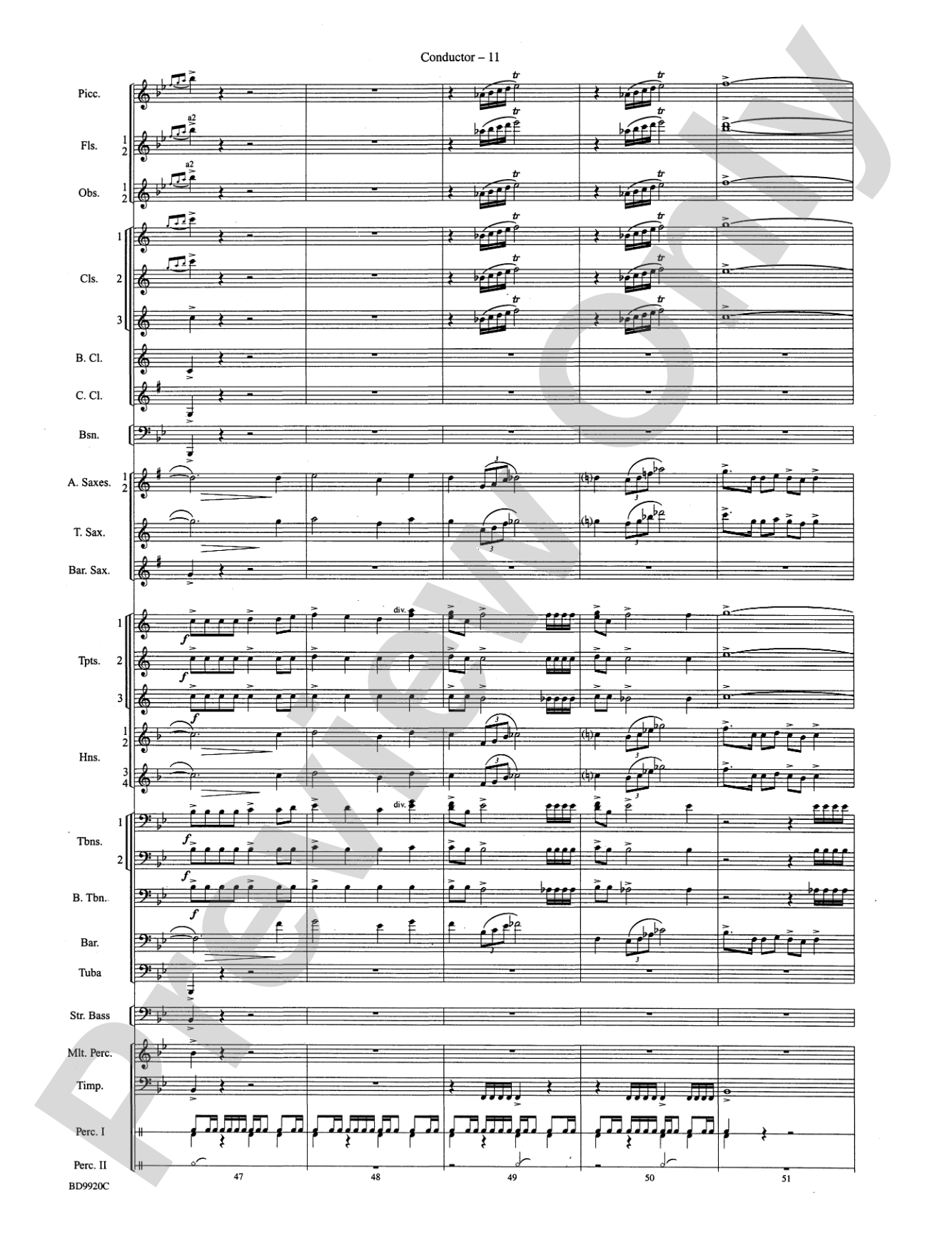 On Eagle's Wings: Concert Band Conductor Score & Parts