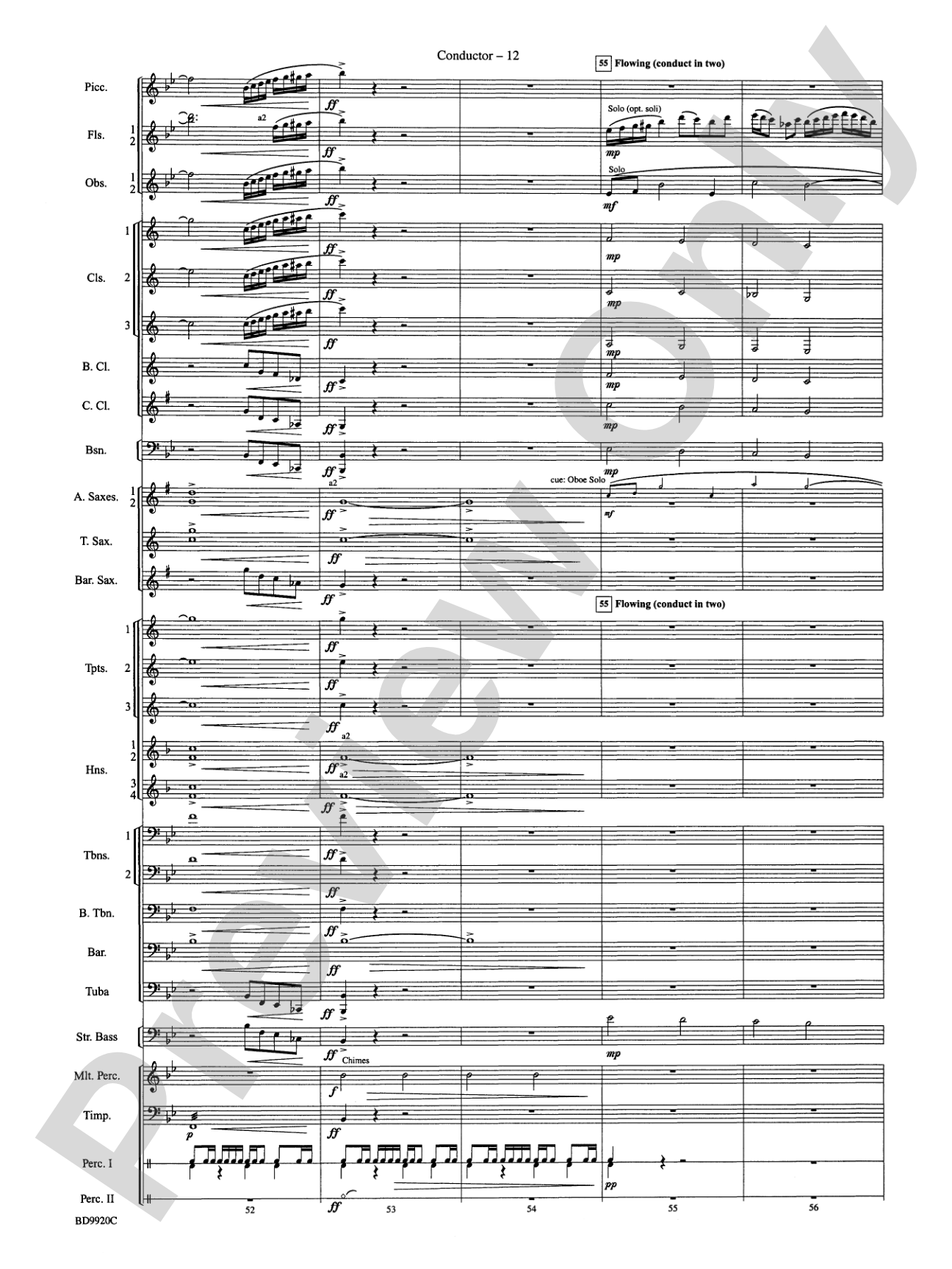 On Eagle's Wings: Concert Band Conductor Score & Parts