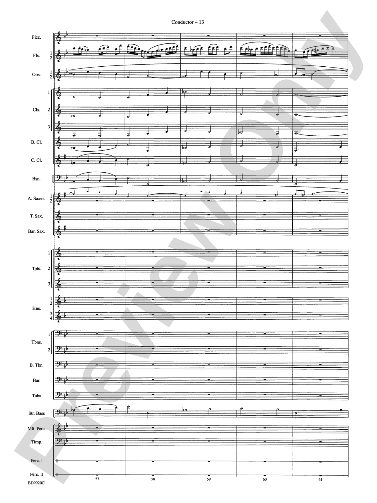 On Eagle's Wings: Concert Band Conductor Score & Parts