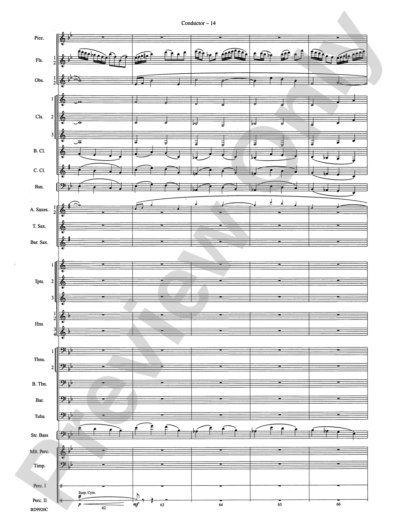 On Eagle's Wings: Concert Band Conductor Score & Parts