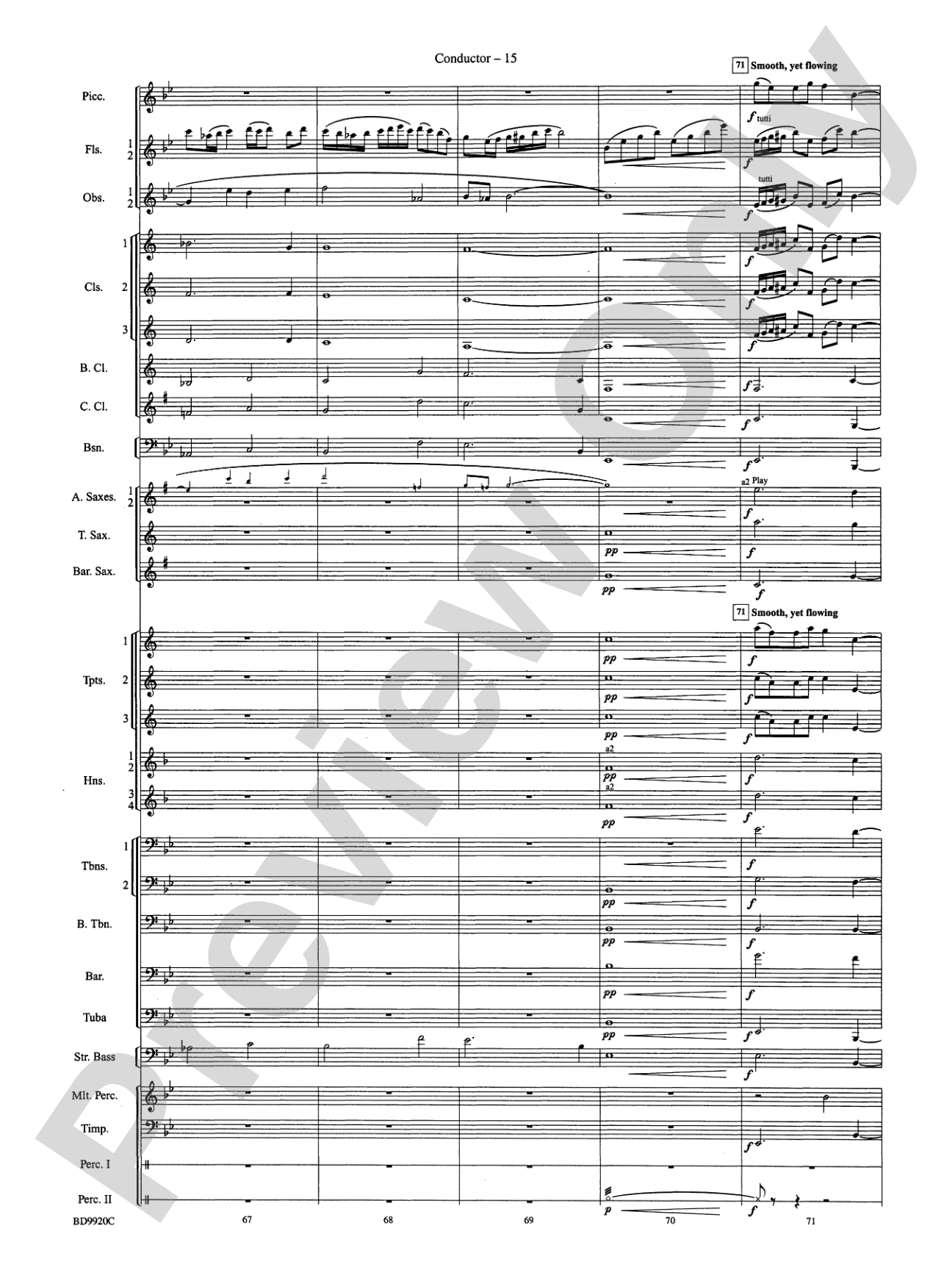 On Eagle's Wings: Concert Band Conductor Score & Parts