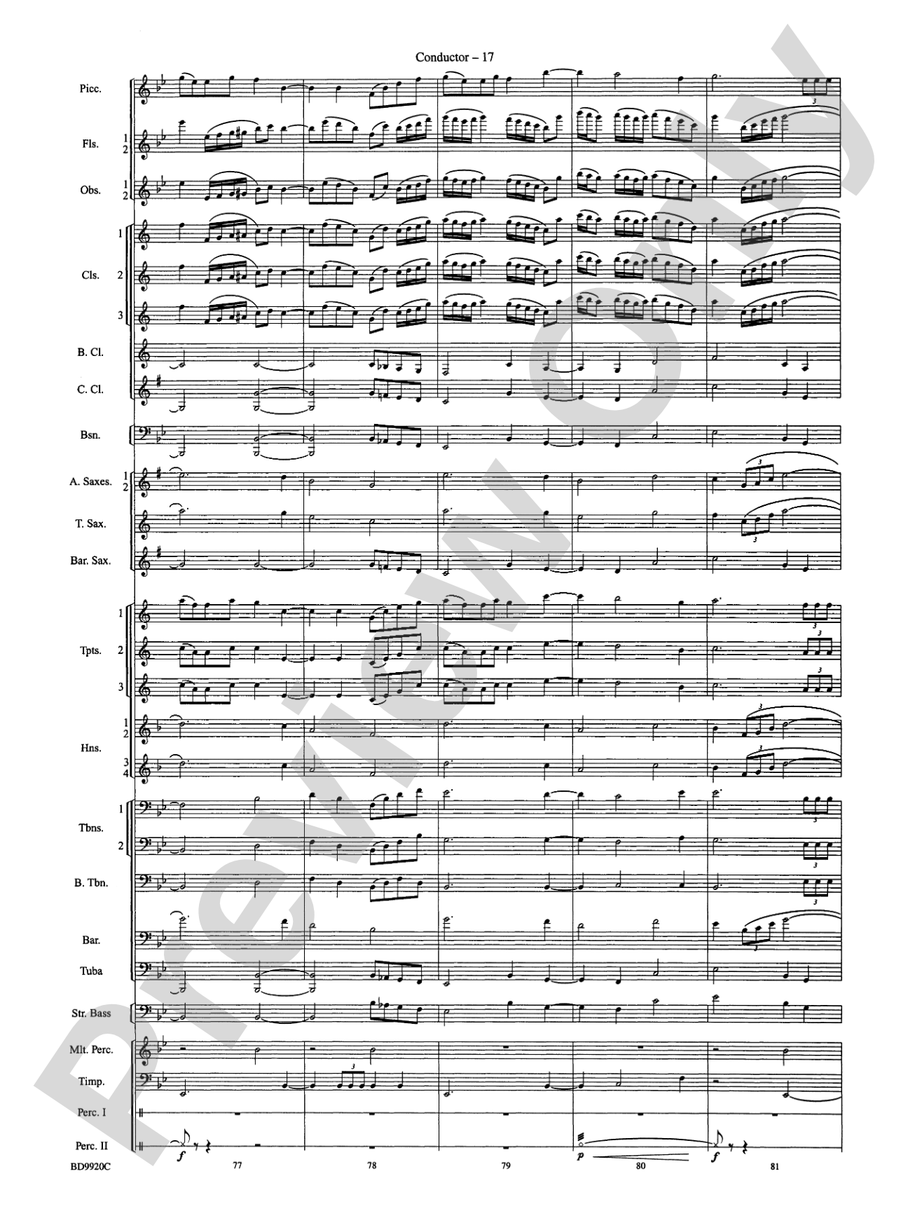 On Eagle's Wings: Concert Band Conductor Score & Parts