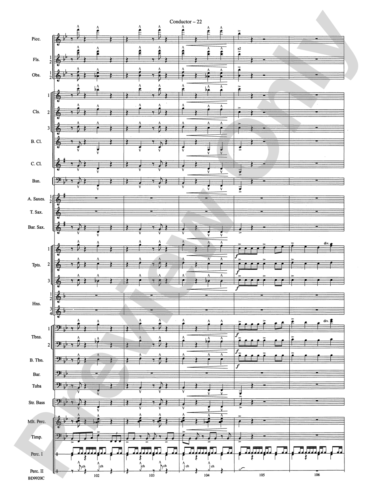 On Eagle's Wings: Concert Band Conductor Score & Parts