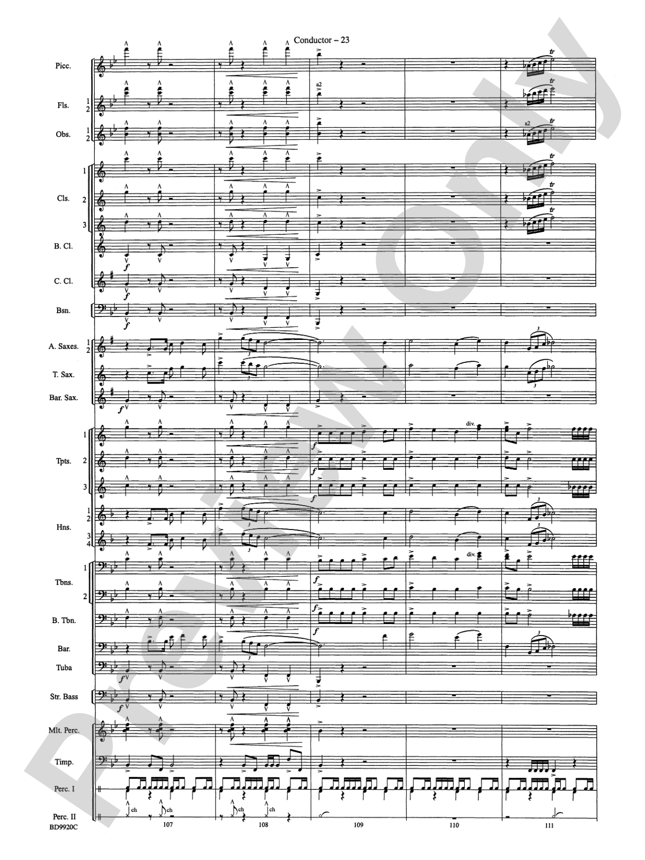 On Eagle's Wings: Concert Band Conductor Score & Parts
