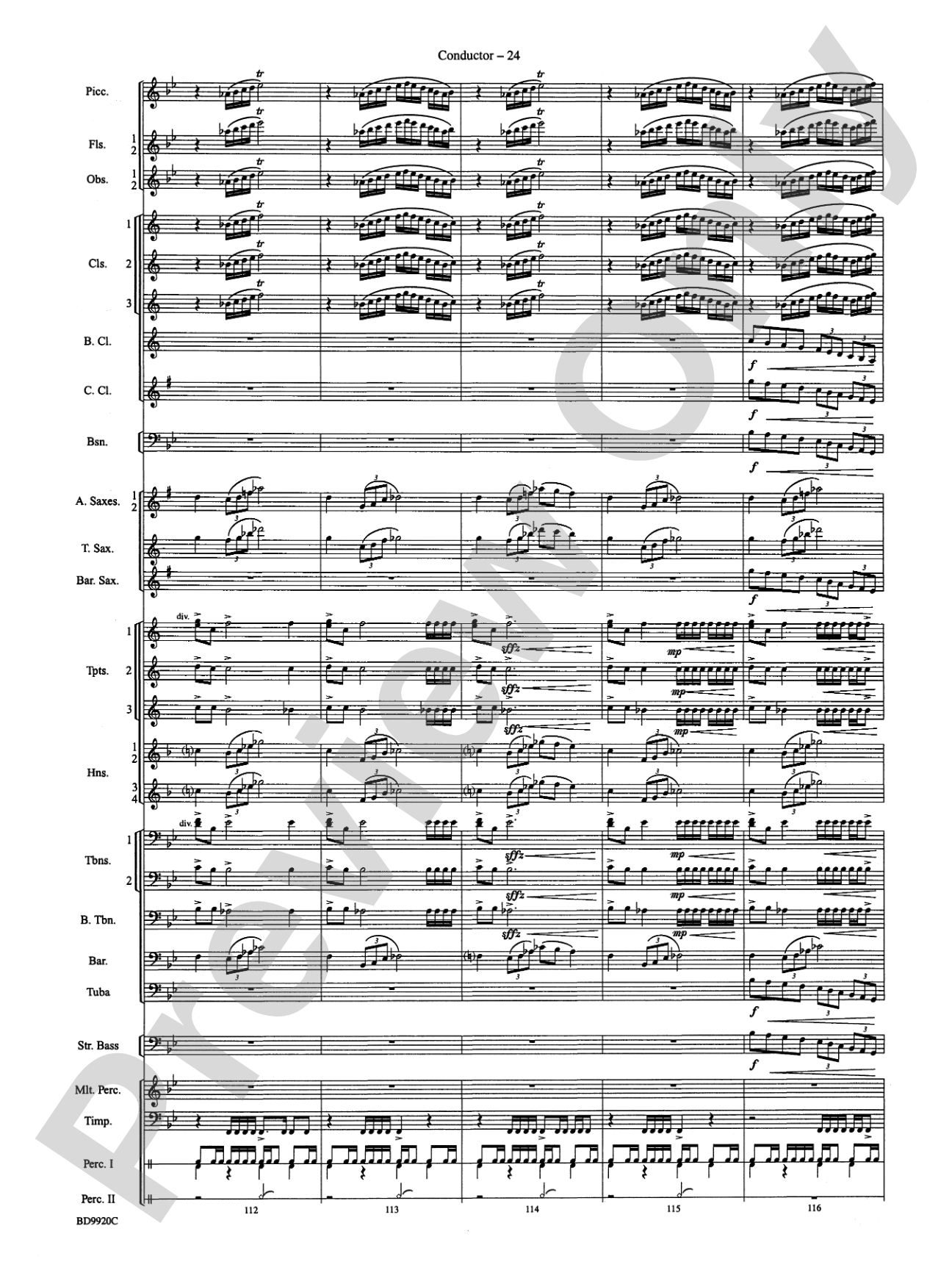 On Eagle's Wings: Concert Band Conductor Score & Parts