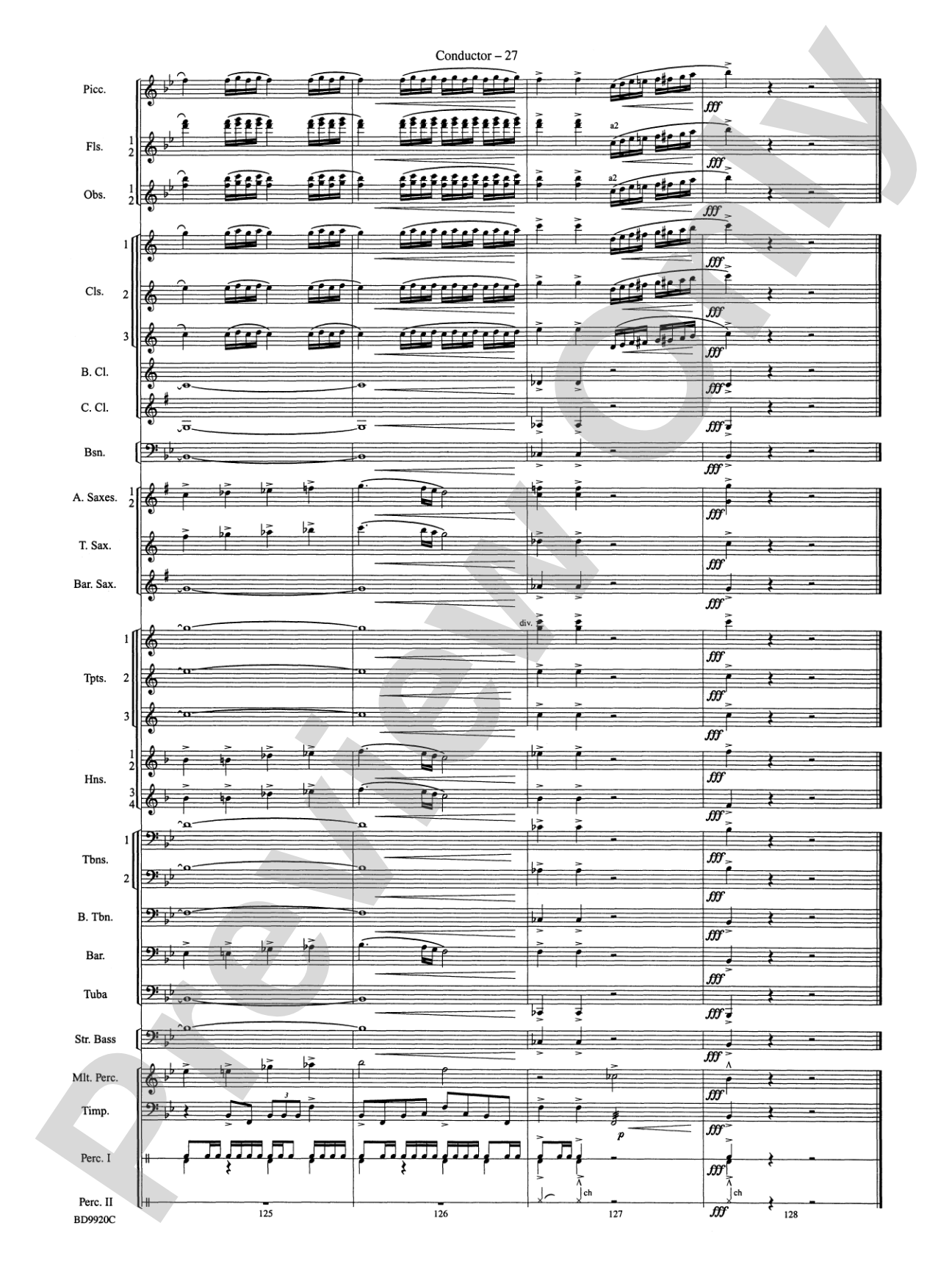 On Eagle's Wings: Concert Band Conductor Score & Parts