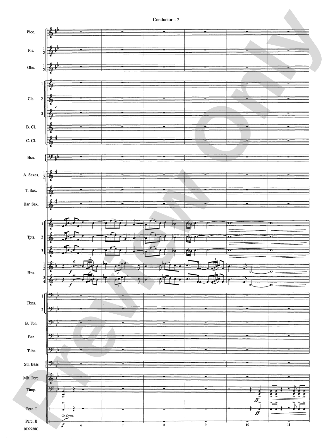 On Eagle's Wings: Concert Band Conductor Score & Parts