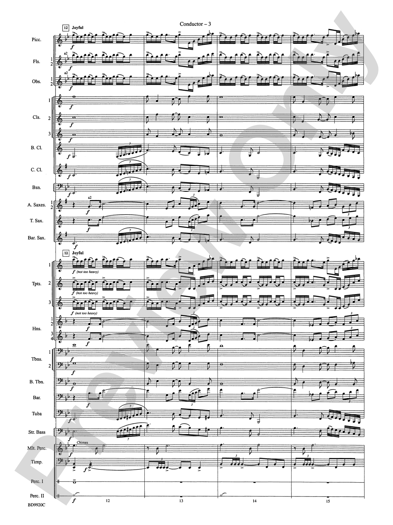 On Eagle's Wings: Concert Band Conductor Score & Parts