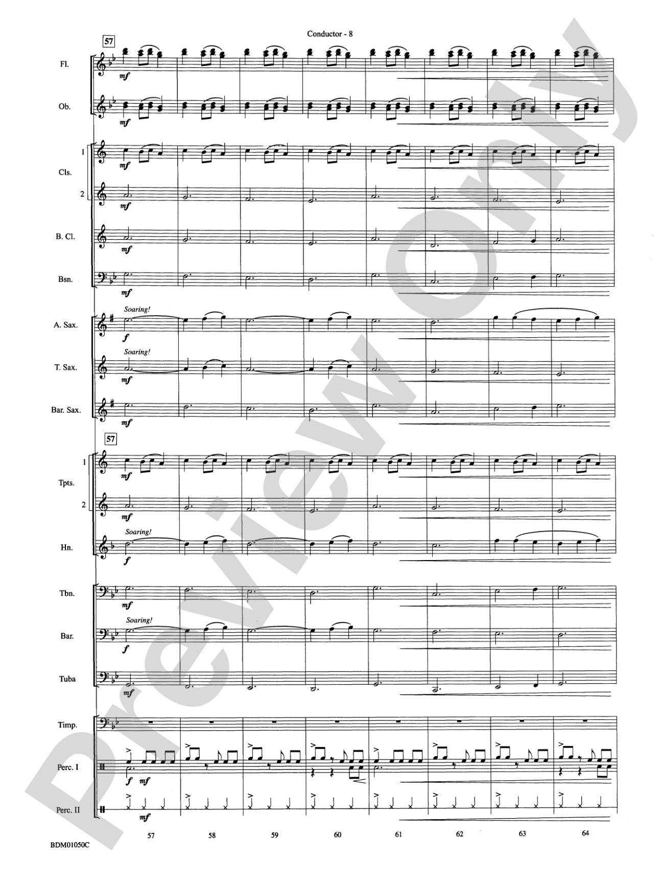 African Bell Carol (for Percussion and Winds): Concert Band Conductor Score & Parts