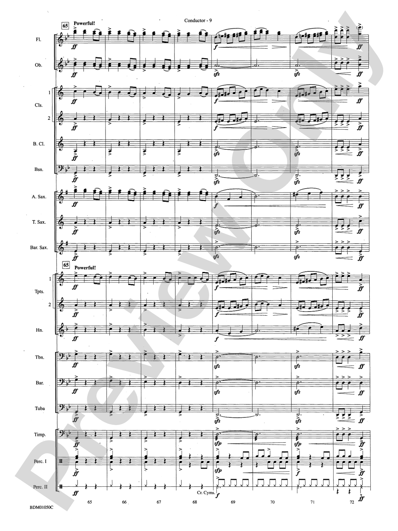 African Bell Carol (for Percussion and Winds): Concert Band Conductor Score & Parts