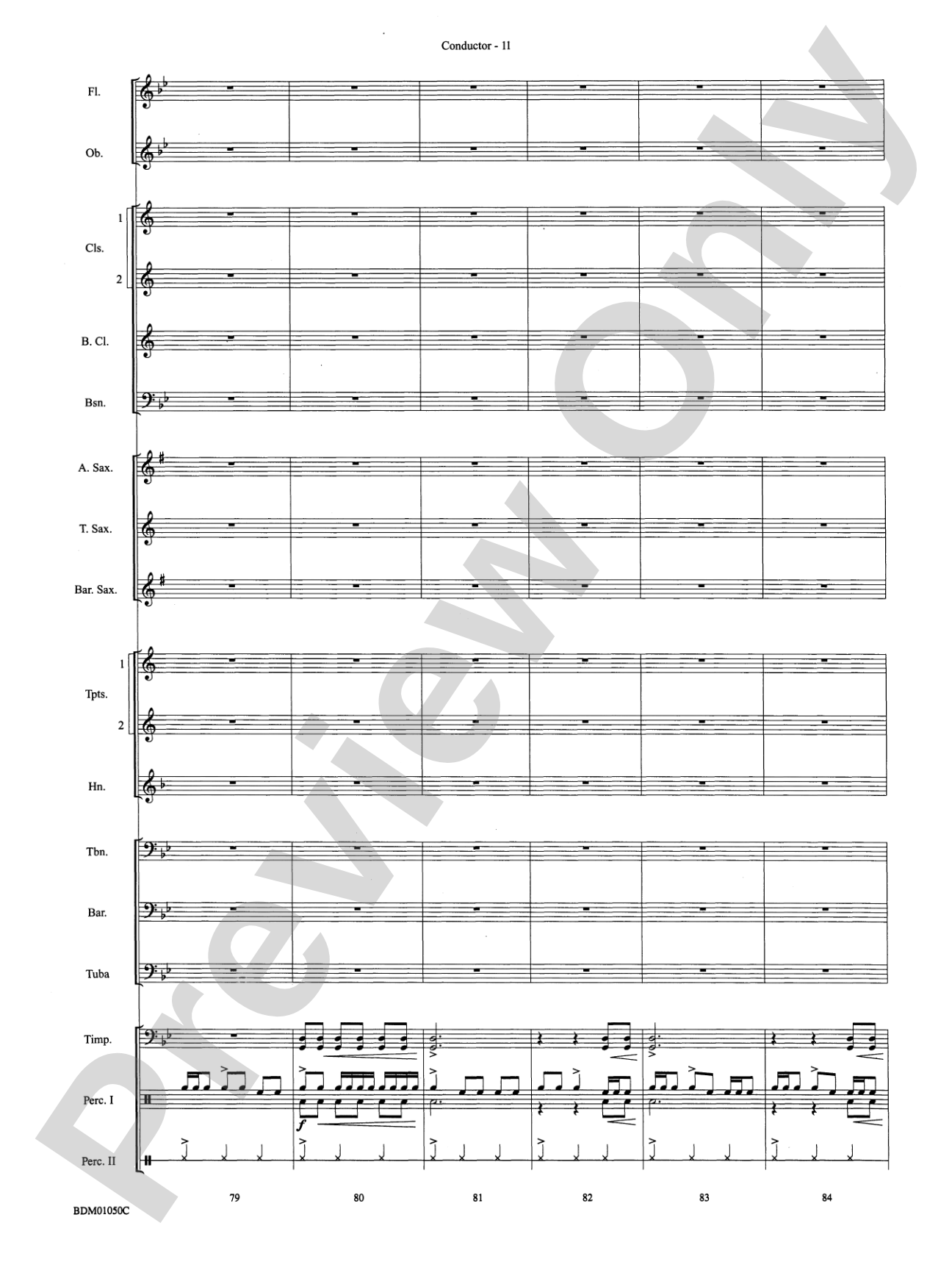 African Bell Carol (for Percussion and Winds): Concert Band Conductor Score & Parts