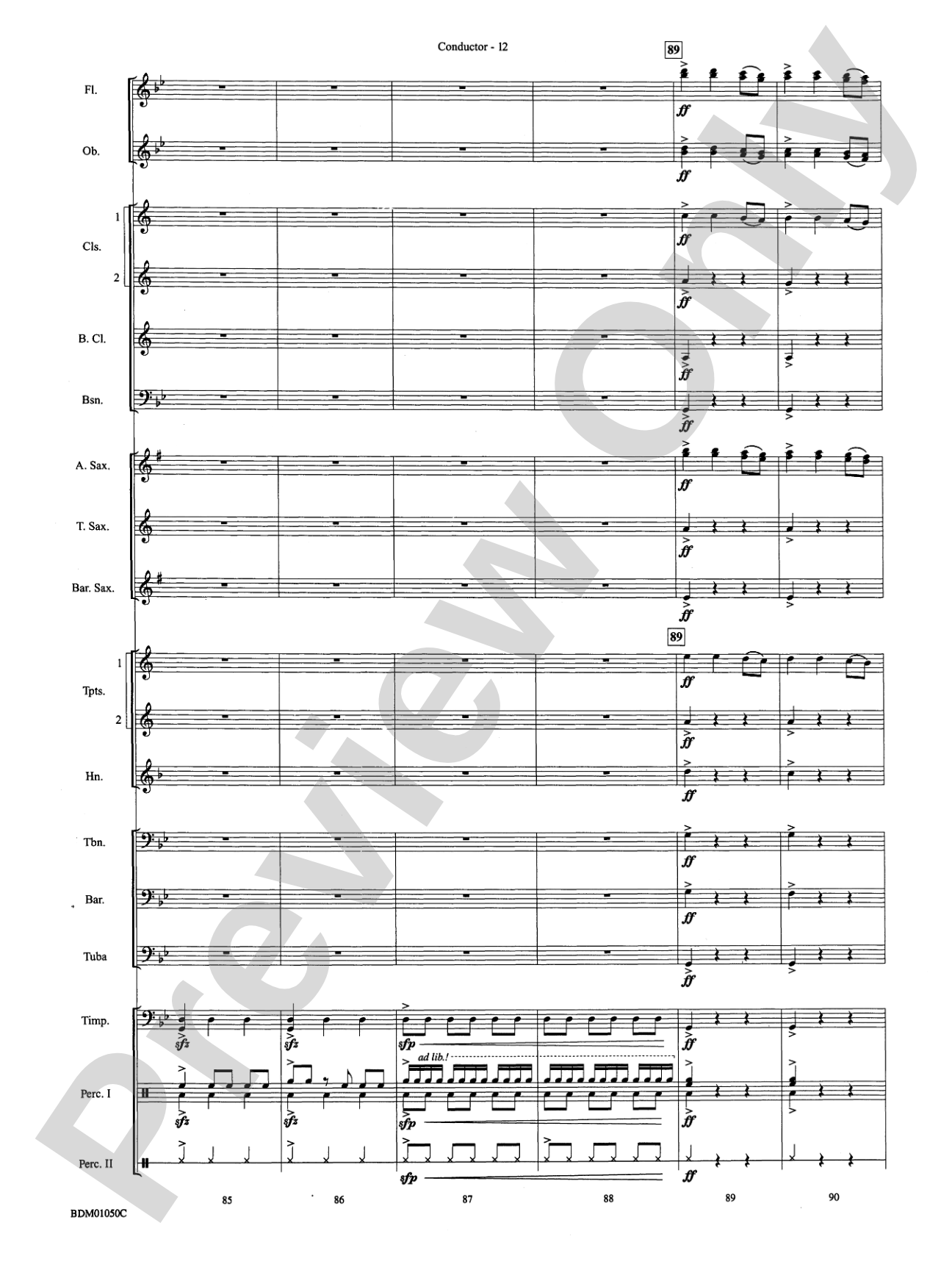 African Bell Carol (for Percussion and Winds): Concert Band Conductor Score & Parts