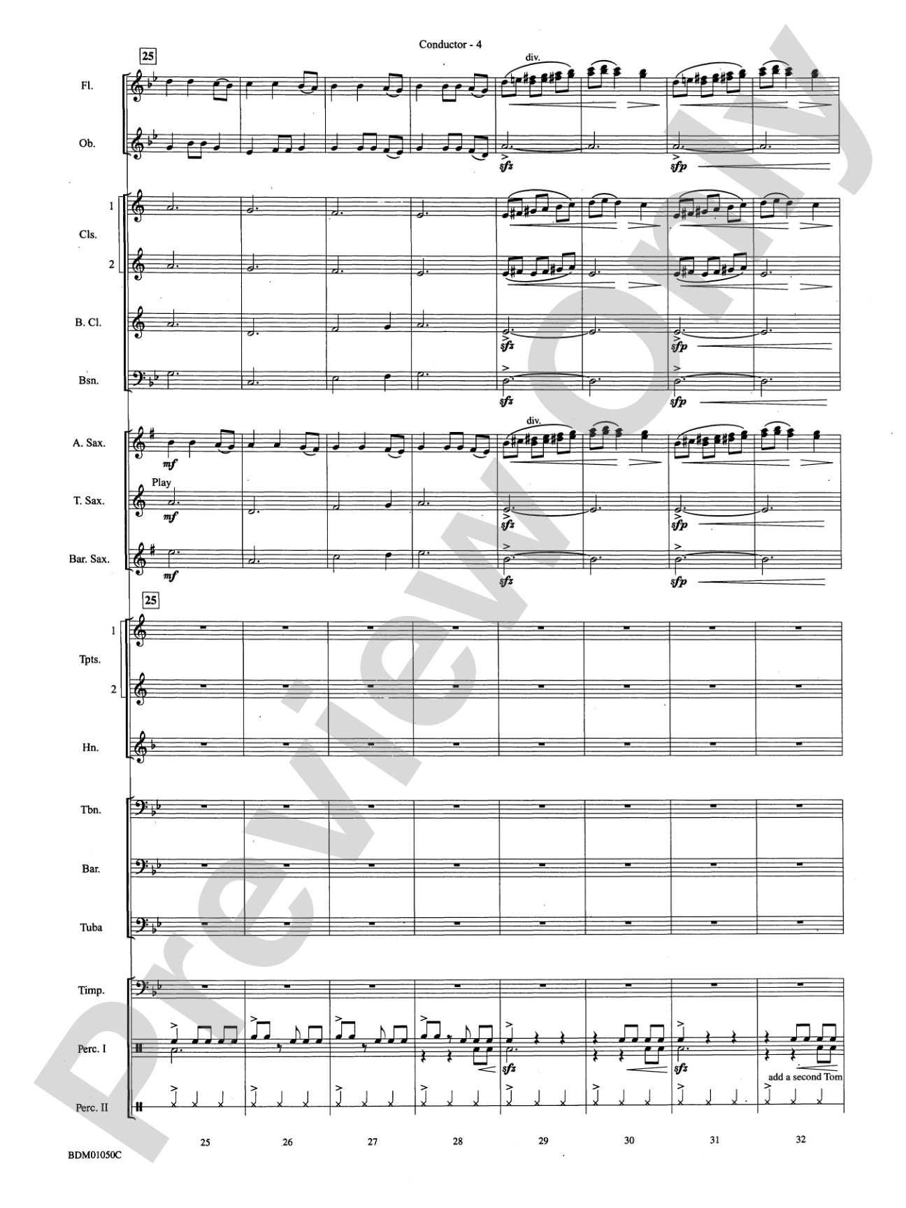 African Bell Carol (for Percussion and Winds): Concert Band Conductor Score & Parts
