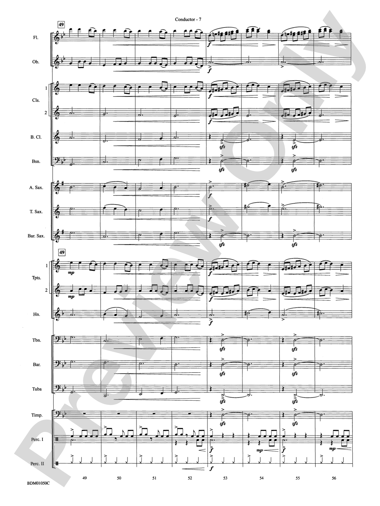 African Bell Carol (for Percussion and Winds): Concert Band Conductor Score & Parts