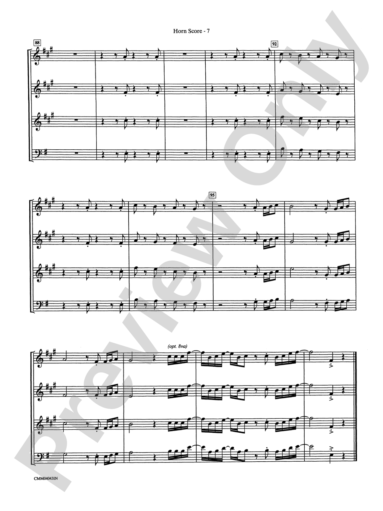 Stayin' Alive (A Medley of Hit Songs Recorded by the Bee Gees): Choral Instrumental Parts