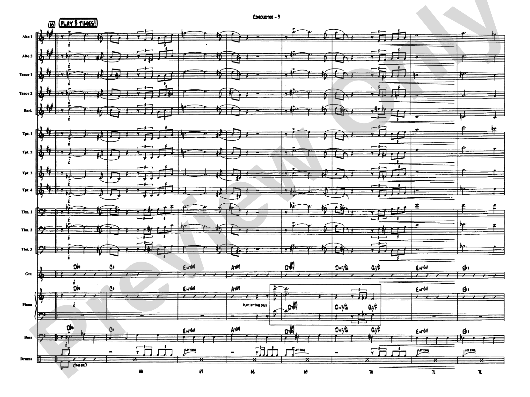 April in Paris: Jazz Ensemble Conductor Score & Parts