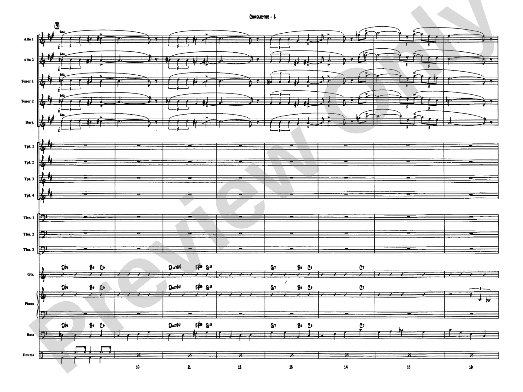 April in Paris: Jazz Ensemble Conductor Score & Parts