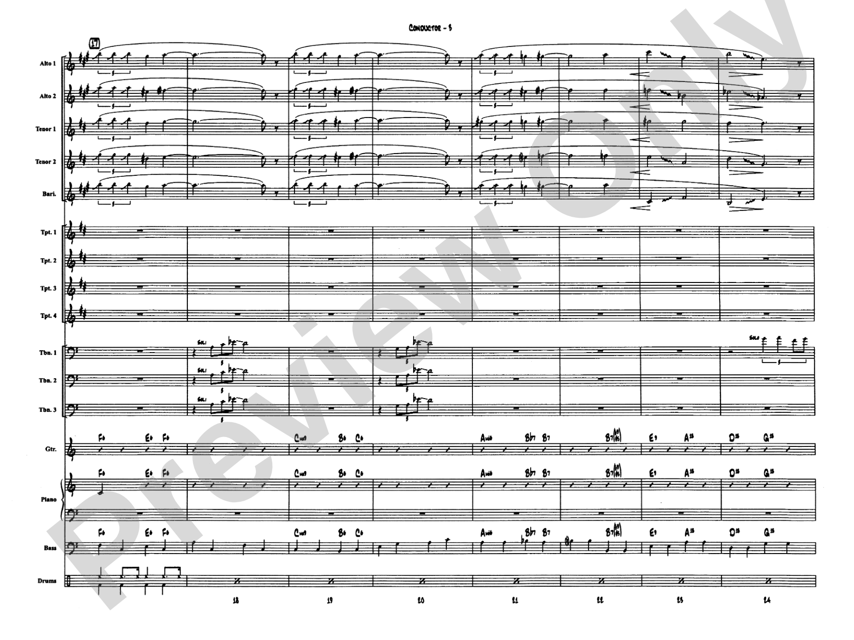 April in Paris: Jazz Ensemble Conductor Score & Parts